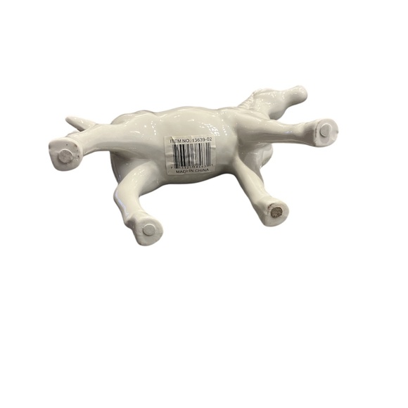 UNICORN White Ceramic Gold Horn 10.5" High x 11.5" Long Unbranded Horse - Picture 5 of 5